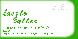 laszlo baller business card